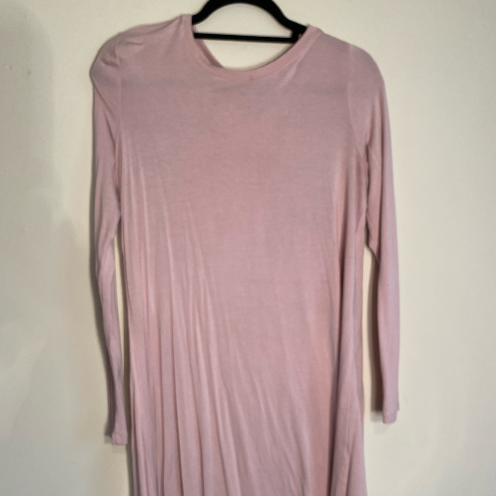 Pink Longsleeve Tshirt Dress